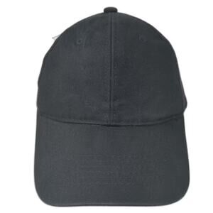 George Baseball Cap Black OS Adjustable Plain Blank Solid Structured Twill Hat